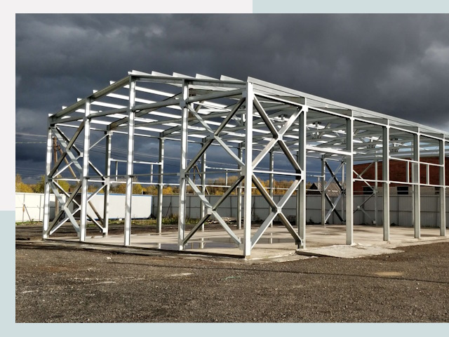 Двускатные ангары в Северск от 624 руб. за квадрат