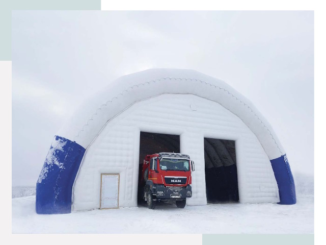 Мобильные ангары в Северске