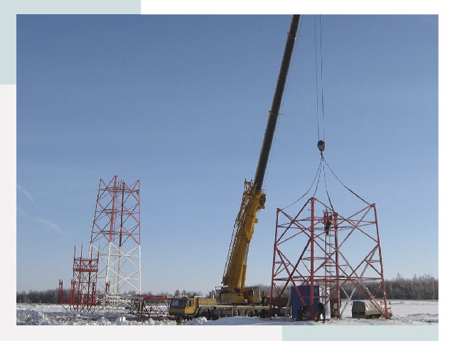 Монтаж вышек связи в Северске