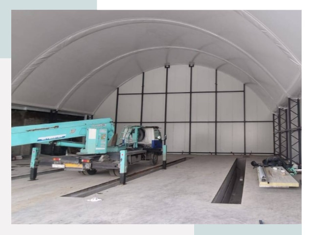 Внутреннее оснащение ангаров в Северске