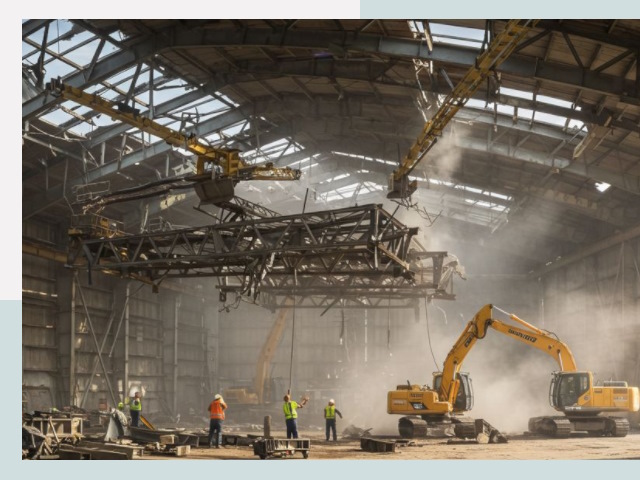 Демонтаж ангаров в Северске от 624 руб. за м²